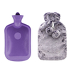 Classic Rubber Hot Water Bottle Plush Cover Set