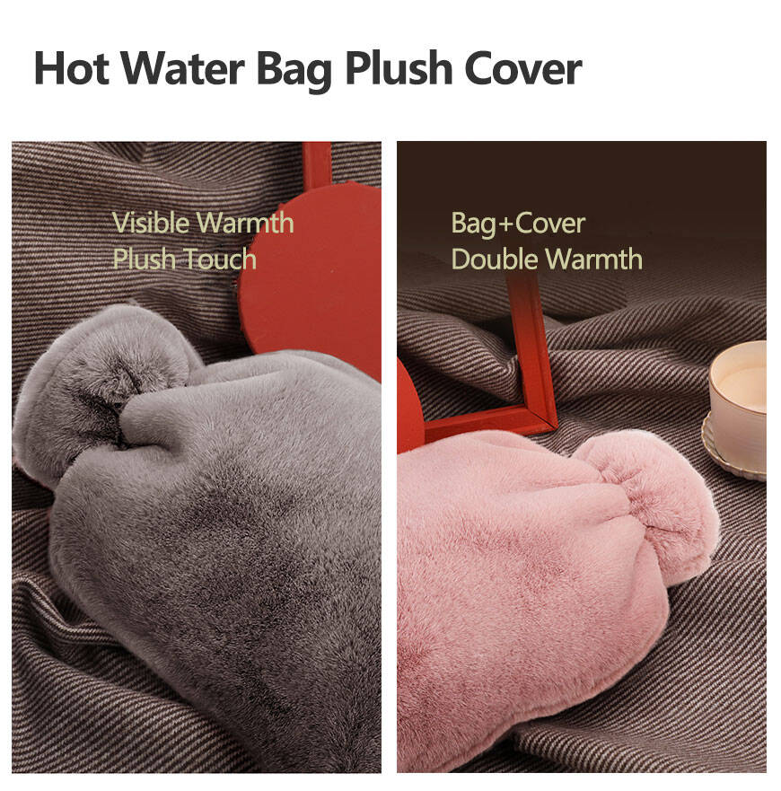 Furry Hot Water Bottle Cover