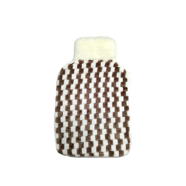 Hot Water Bag Plaid Flannelette Cloth Cover Set