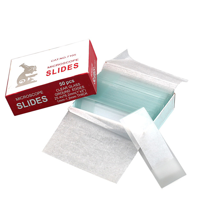 Pre-Cleaned Blank Microscope Glass Slides for Lab Use