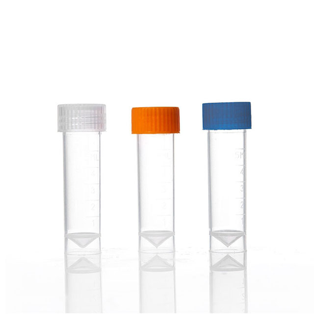 5ml Transparent Plastic Cryogenic Vials Tube With Flat Bottom