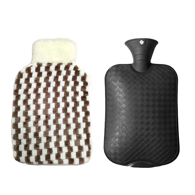 Hot Water Bag Plaid Flannelette Cloth Cover Set