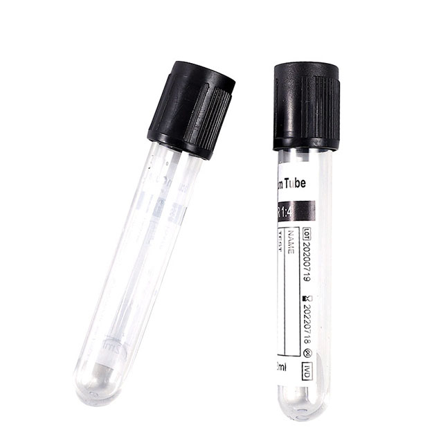 Disposable Transport Sampling Serum Separator Tubes With Black Pull Cap