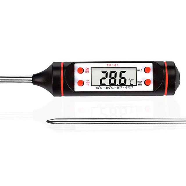 Instant Read Thermometer Long Probe Digital Display Food Thermometer
