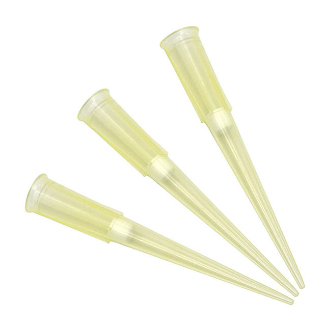 Disposable Plastic Yellow Filter Pipette Tips for Lab