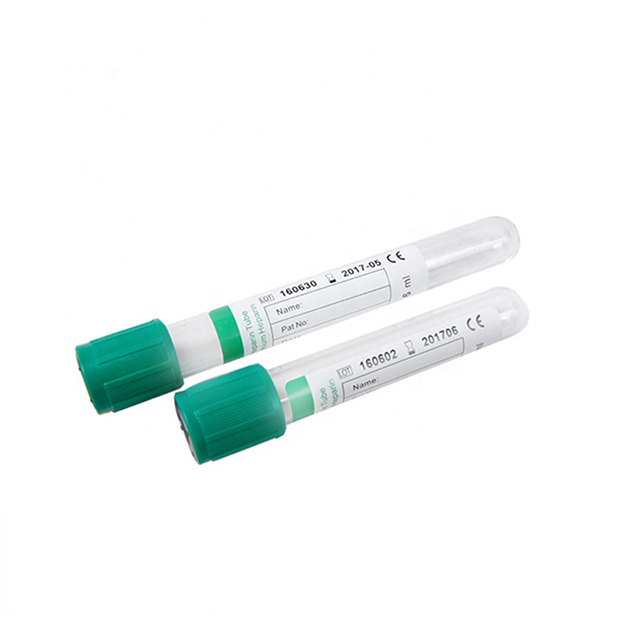 Disposable Medical Vacuum Lithium Heparin Tube for Plasma Analysis