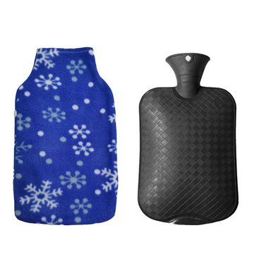 Cute Fleece Snow Pattern Hot Water Bag Set