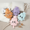 Warm Hand Small Capacity PVC Water Filling Hot Water Bag with Flush Animal Cover