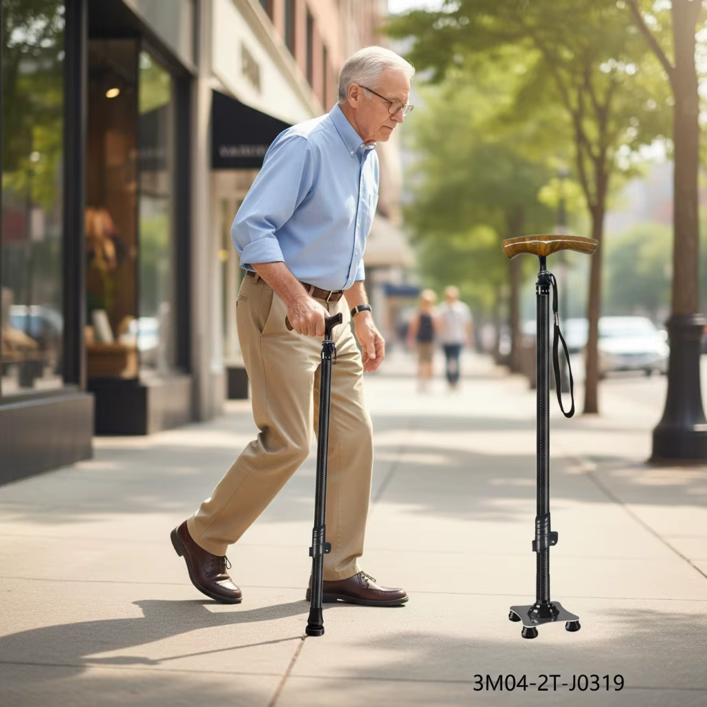 Foldable Walking Cane Lightweight Elderly Walking Stick