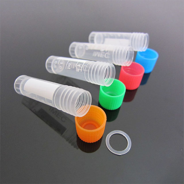 Transparent Freezing Plastic Cryogenic Vials Tube With Flat Bottom