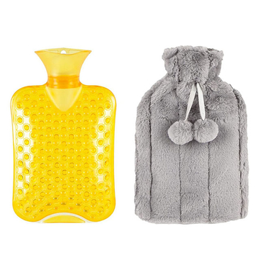 Premium Classic PVC Plush Cover Hot Water Bottle