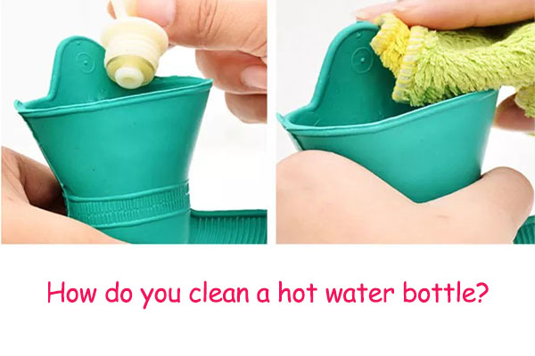 How do you clean a hot water bottle?