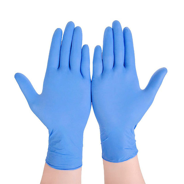 Blue Disposable Nitrile Examination Gloves Heavy Duty