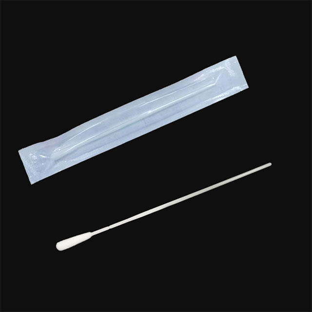 Disposable Nasopharyngeal Swab Test Throat Flocked Transport Swab