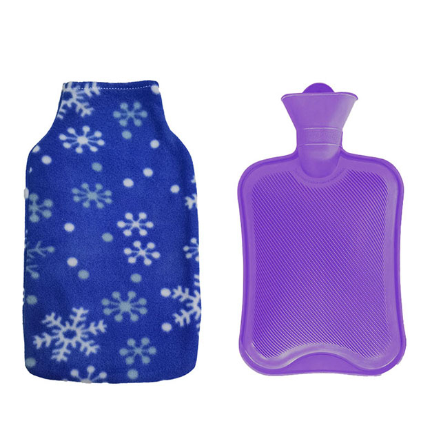 Cute Fleece Snow Pattern Hot Water Bag Set