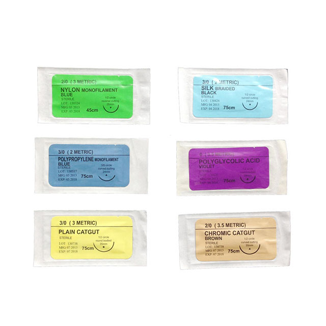 Absorbable Sterile Surgical Gut Suture Thread With Needle