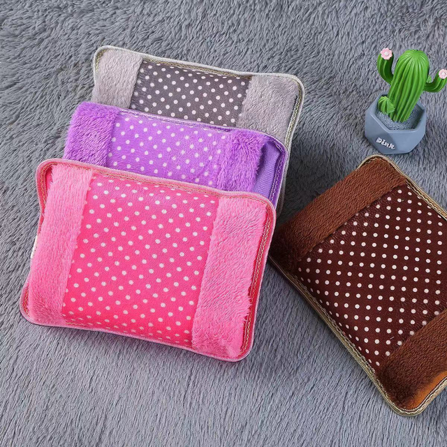 Best Selling Products 2024 in Europe Polka Dot Cute Plush Winter Hand Warmer Electric Hot Water Bag